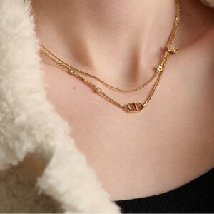 Dior Petit CD double necklace